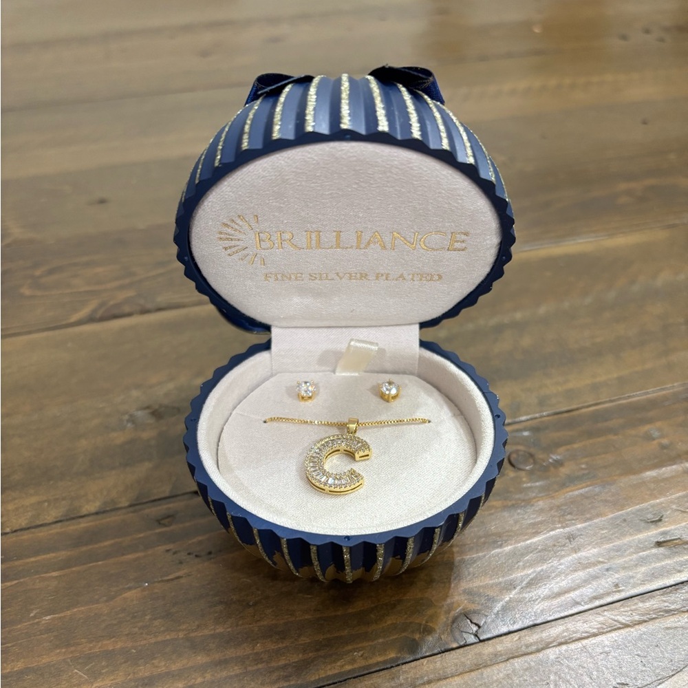 Brilliance Fine Silver-Plated Jewelry Set